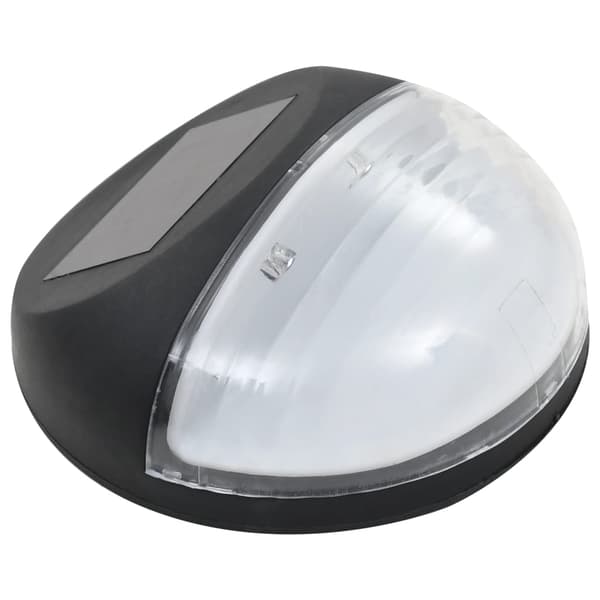 vidaXL LED solcellevæglamper udendørs 12 stk. runde sorte