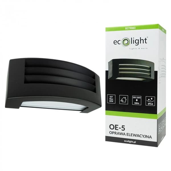 LED-puutarhavalaisin ulkoseinävalaisin E27 IP54 musta