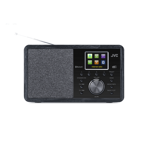 JVC Internetradio RA-E814B 5W DAB+ Wi-Fi Bluetooth 5.2 Musta