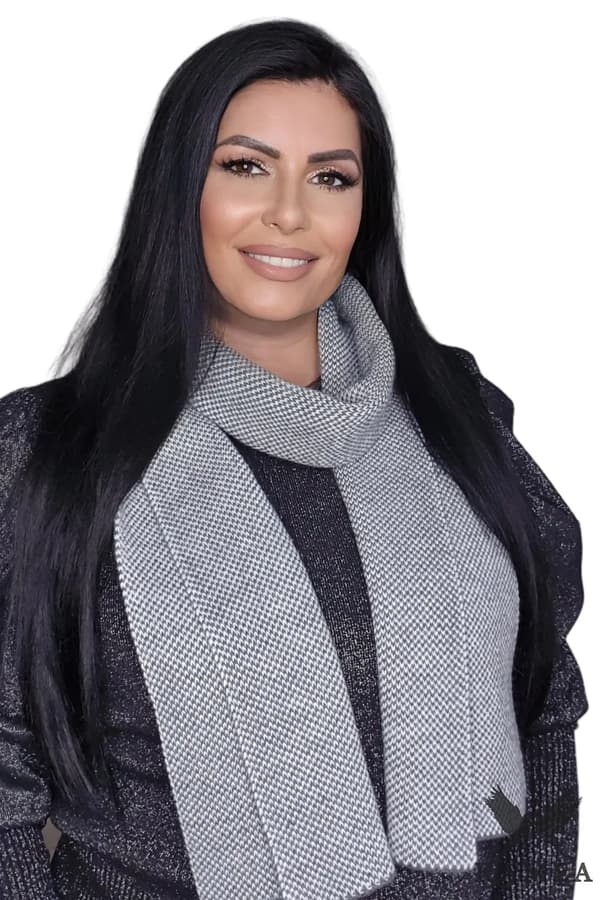 HELENA SCARF dam vinter grafitfärgad
