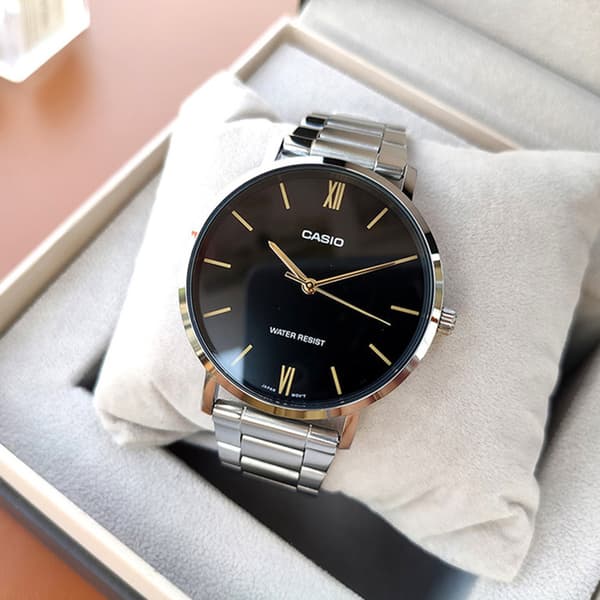 Herrklocka CASIO MTP-VT01D-1B (zd165f) med låda