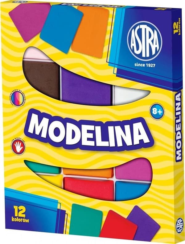 Modelleringsvoks 12 farver ASTRA