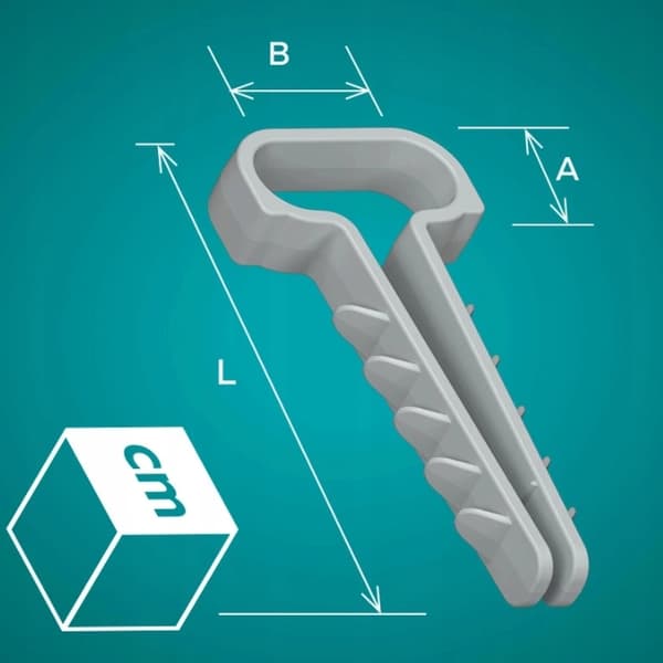 Flad kabelholder Push-in UWP 6/10 YDYp 3x2,5mm 100 stk.