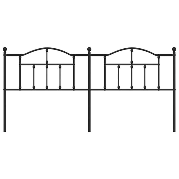 vidaXL metalsengegavl, sort, 200 cm
