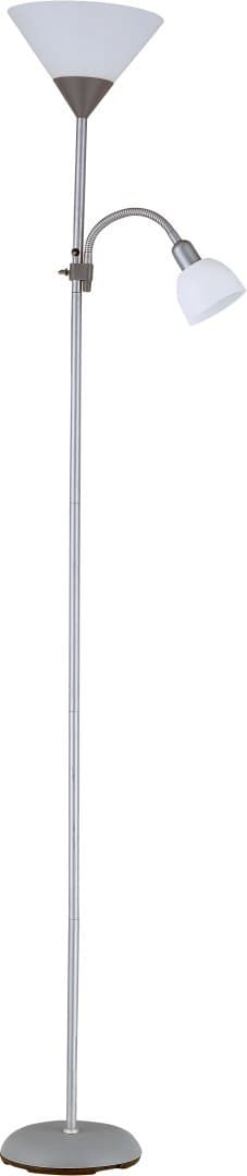 PLATINET GOLVLAMPA E27+E14 GRÅ [44527]