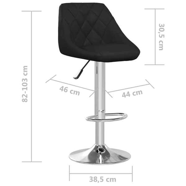 vidaXL barstol, sort, kunstlæder
