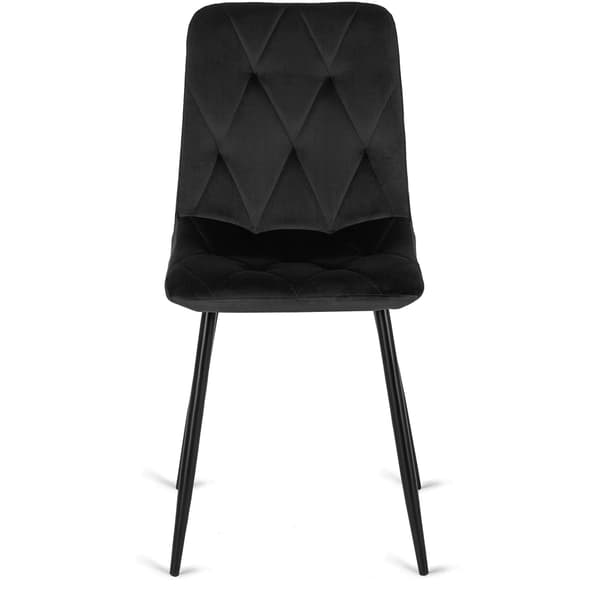 ROBIN Polstret Stuestol Sort Velour Moderne Loft