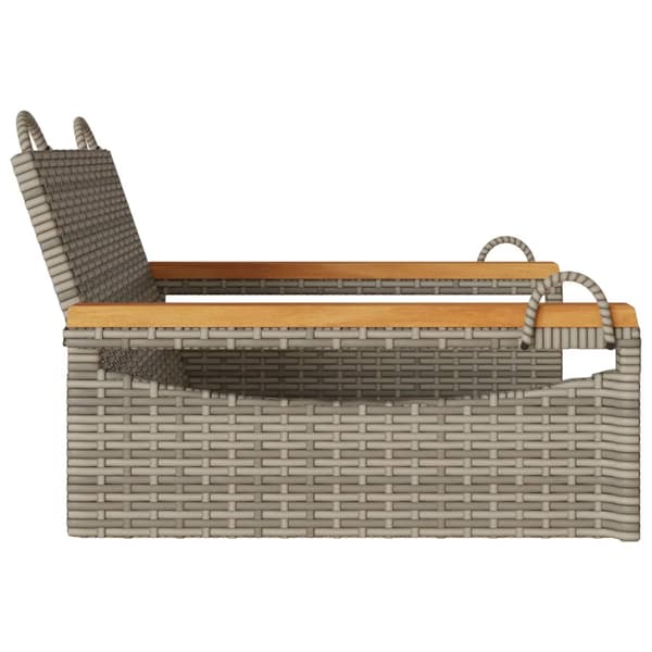 vidaXL Keinutuoli, harmaa, 63x62x40 cm, polyrottinki