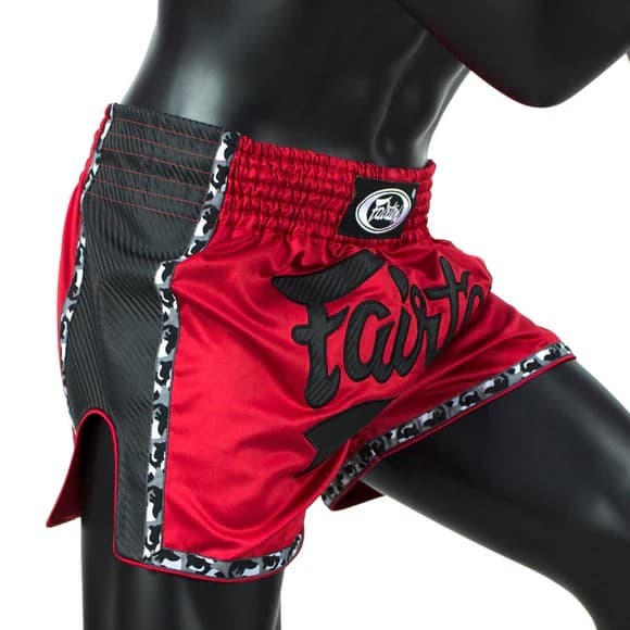 Fairtex Shorts Muay Thai BS1703 Røde/Sorte M