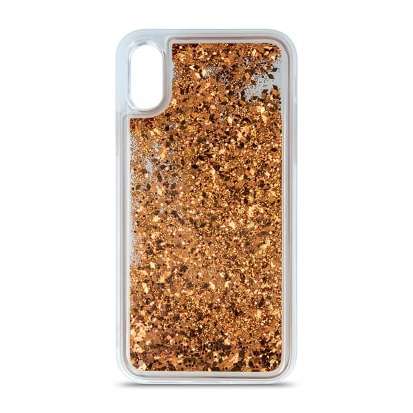 FLYDENDE GULD GLITTERETUIL TIL IPHONE 14 + GLAS