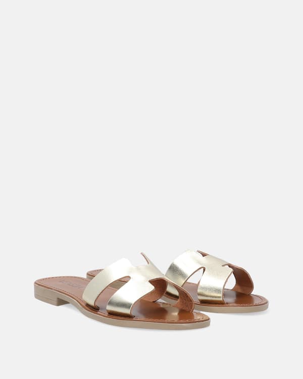 GULDFLIP-FLOPS I LÄDER GULDFLIP-FLOPS I LÄDER 37