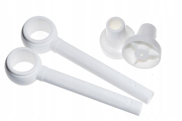 Enkel plastfäste för gardinstång diameter 28 mm Vit 2 st
