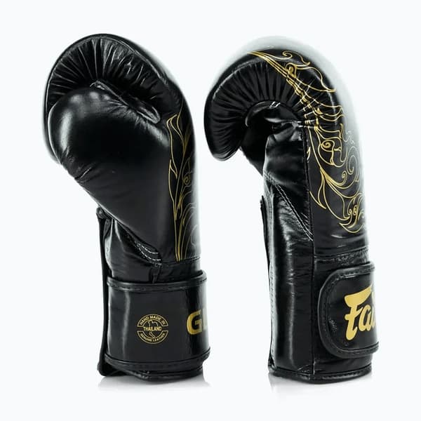 Fairtex Glory Kickboxing Konkurrence Træningsboksehandsker 16OZ Sort/Guld