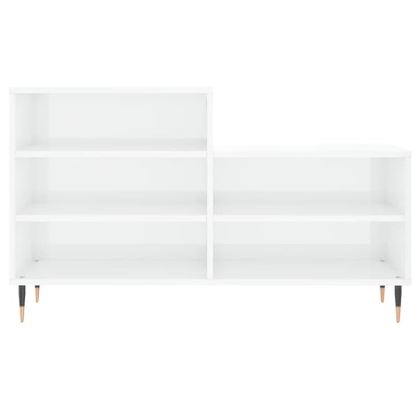 vidaXL Skoskåp högglans vit 102x36x60 cm