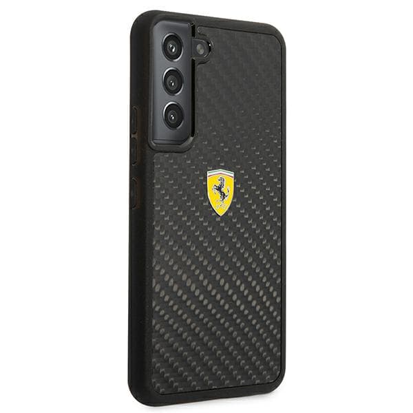 Ferrari On Track Real Carbon-cover til Galaxy S22+, sort
