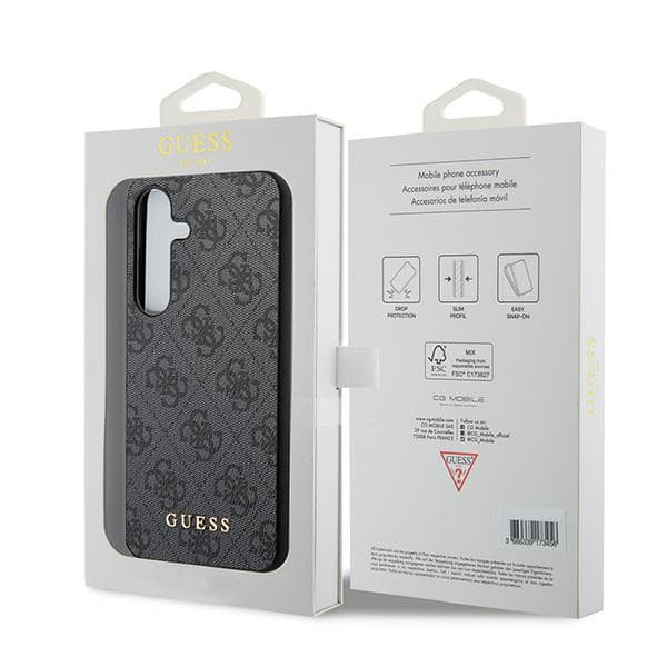 Guess 4G Metal Gold Logo cover til Galaxy A35, sort