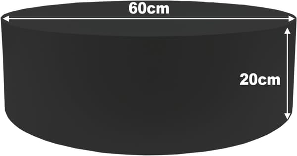 Rund mannequinbase 60x20 cm sort - displayplatform
