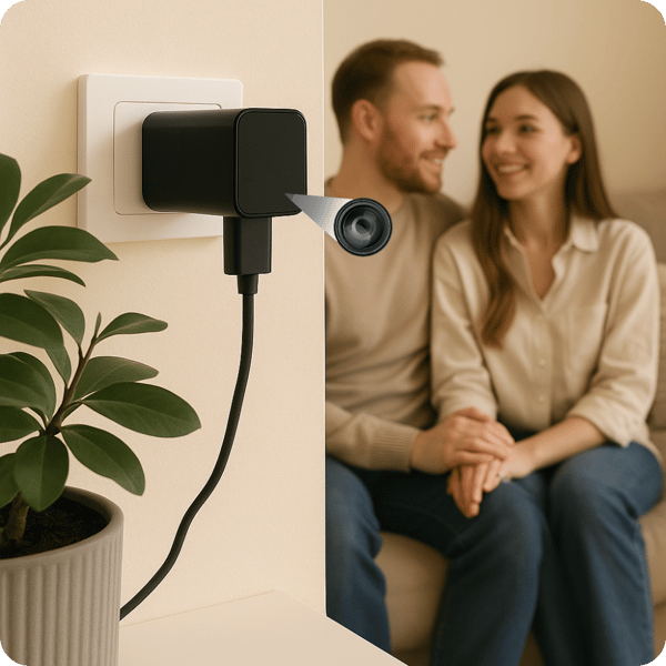 Minikamera i oplader BC027 WiFi