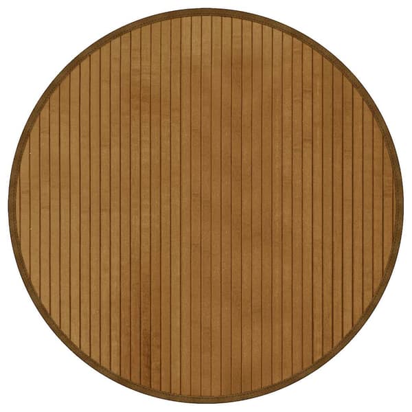 vidaXL Rund matta, brun, 60 cm, bambu