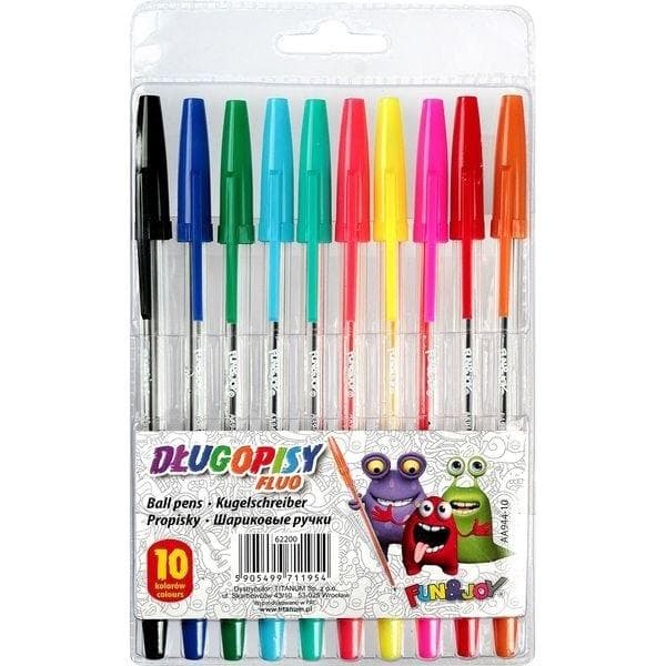 Fluo-penne 10 farver