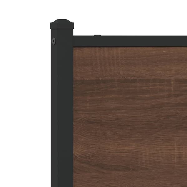 vidaXL sengegavl i brunt egetræ 140 cm