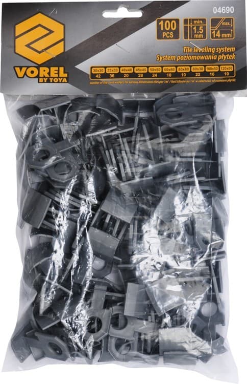 klemmer til niveaueringsystem for fliser 100 stk 04690 VOREL