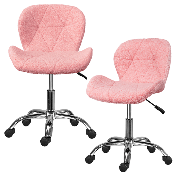 Luca bouclé kontorsstol rosa