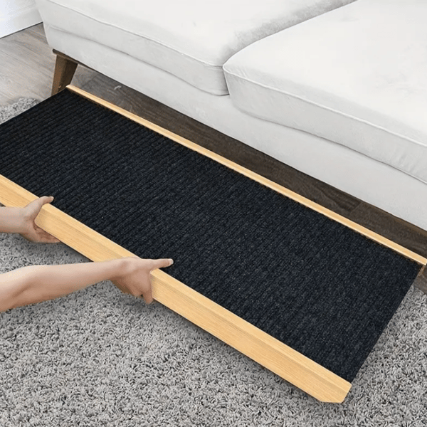 70 cm trærampe til hunde med justerbar højde