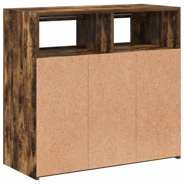 vidaXL LED-skab røget eg 80x35x75 cm