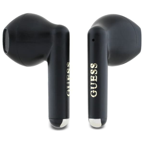 Guess Bluetooth-hovedtelefoner GUTWSJ14ESGKTWS + dockingstation sort/sort Trykt klassisk logo