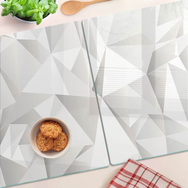 Dekorative glasplader til servering af snacks abstrakt 2x40x52 cm