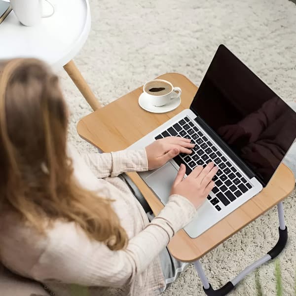 foldbart laptopbord, sengebord, morgenmadsbord