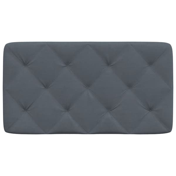 vidaXL Sängynpäädyn tyyny tummanharmaa 80 cm sametti