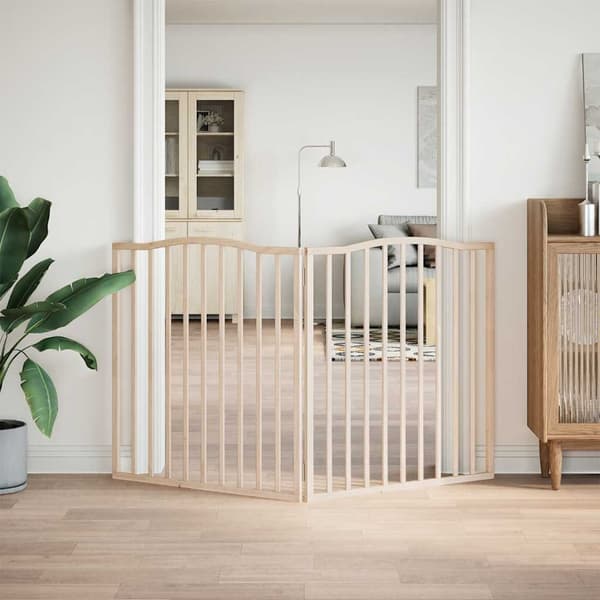 vidaXL foldbart sikkerhedsgitter til hunde, 2 paneler, 160 cm