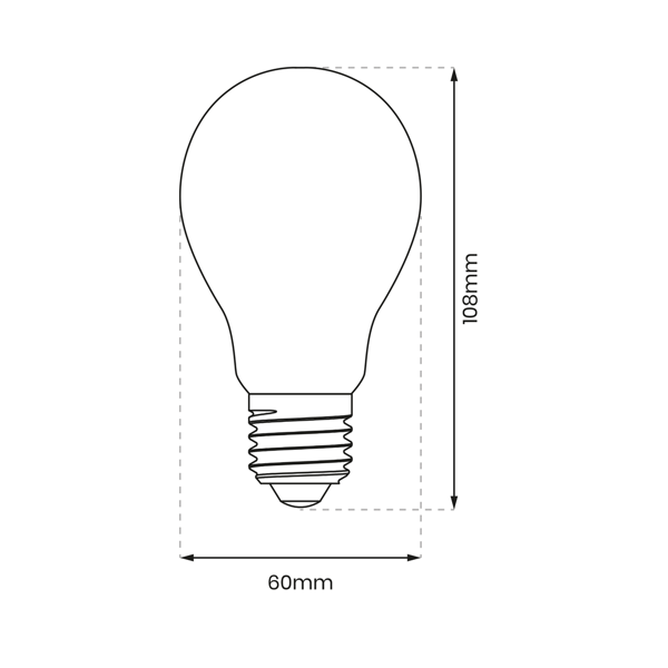LED-glödlampa 8W A60 E27