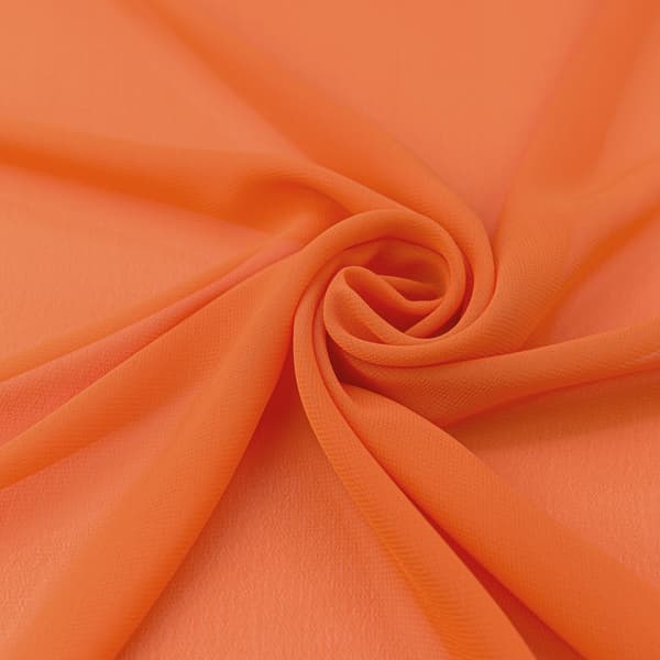 Chiffonmateriale, orange farve