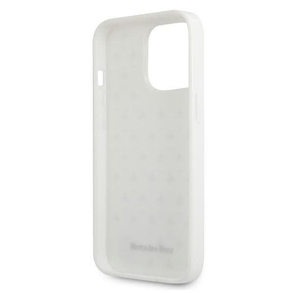 Mercedes Silver Stars Pattern Cover til iPhone 13 Pro / 13, hvid