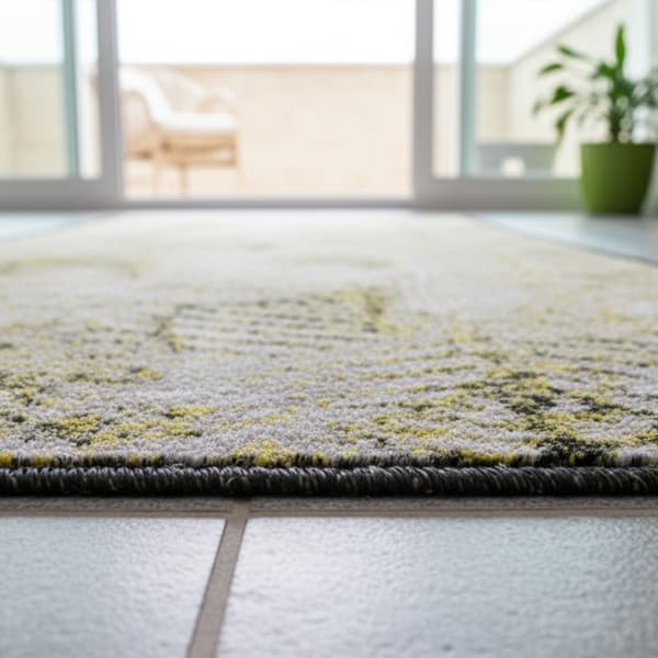 [5] Fløjlstæppe til hjemmet 67x250cm Spindelvæv Gul D6877