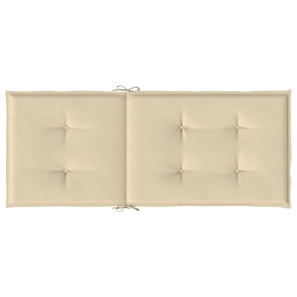 vidaXL Trädgårdsdynor, 2 st, Beige, 120x50x3 cm