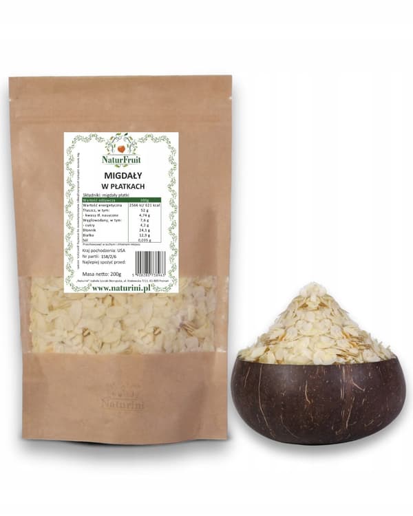 MANDELFLAK, mandelflager 500g NATURLIG