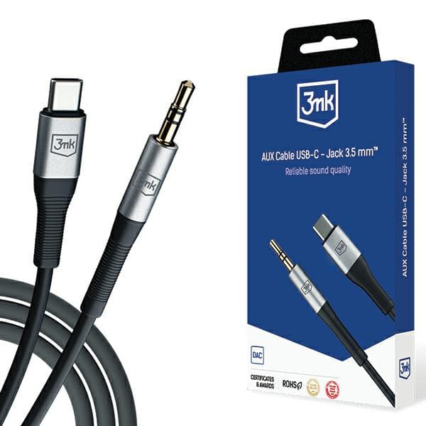 3mk AUX USB-C til 3,5 mm jack-kabel