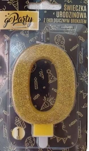 Glitter fødselsdagslys 0