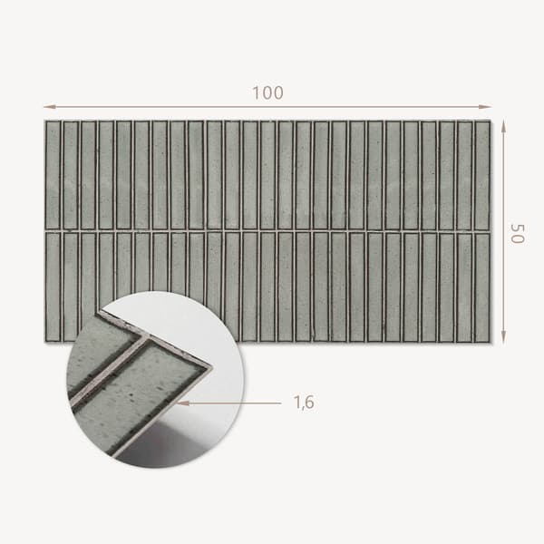 Estetisk vinyltapet med tryck 100x50 cm rektangulära paneler i nät