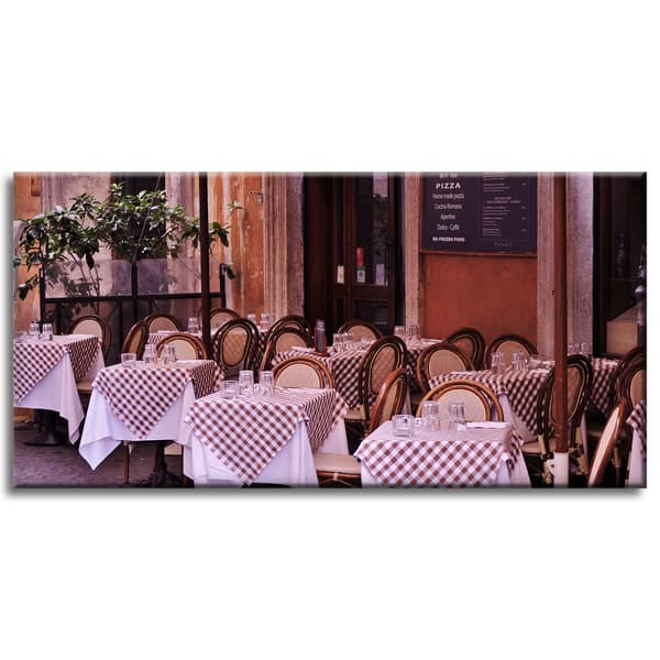Lærredstryk Restaurant Café 80x40 cm