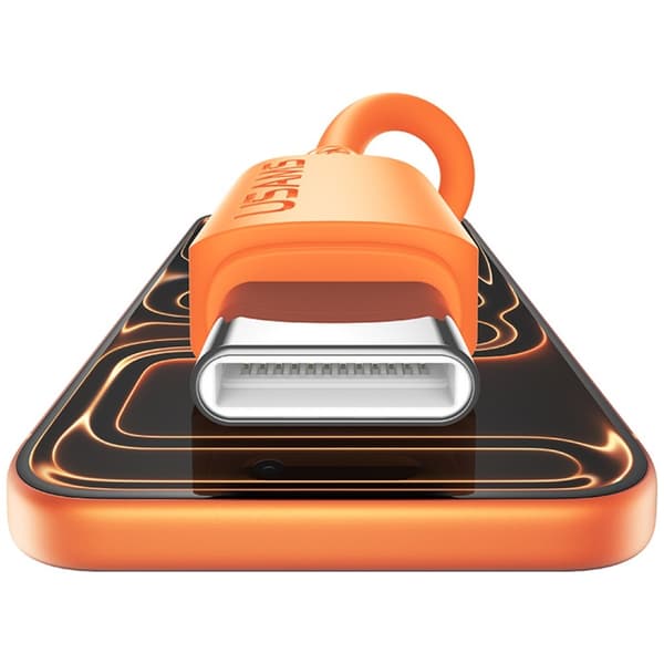 USAMS U98 3A Silikone Hurtigopladningskabel USB-C Sort
