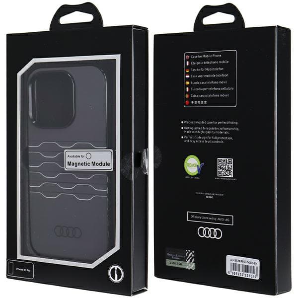 Audi IML MagSafe -kotelo iPhone 15 Prolle, musta