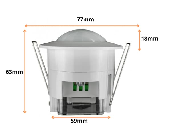 600W PIR-rörelsesensor Takmonterad sensor 360° infälld räckvidd 6m