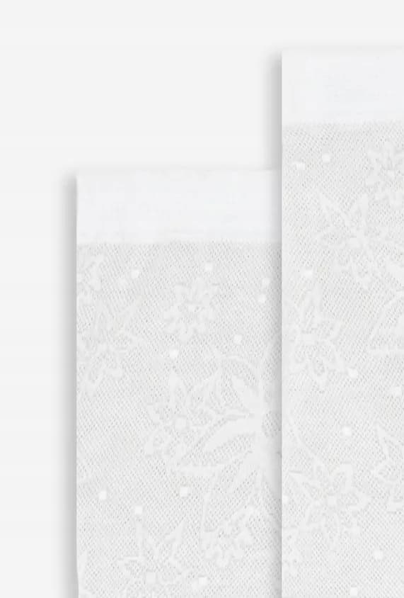 Wola och Gatta tunn strumpa 2-pack one size vitmönstrad
