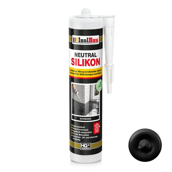IsolBau Neutral Silikon Svart Neutralkisel 1 x 300ml