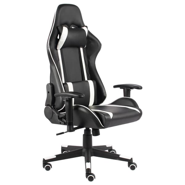 vidaXL snurrande spelstol, vit, PVC